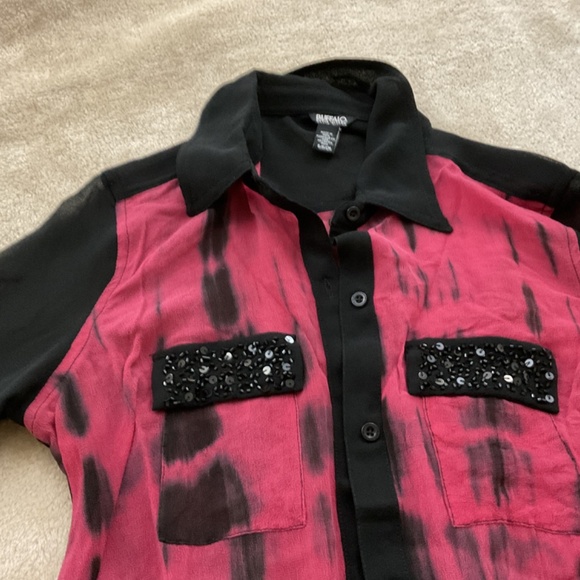 Buffalo David Bitton  sheer blouse - Picture 2 of 2